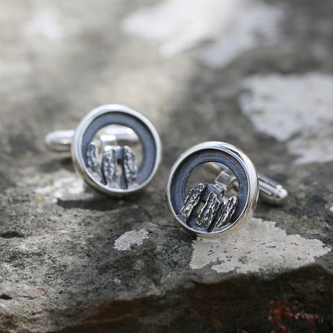 Orkney Spirit Cufflinks in Oxidised Sterling Silver by Sheila Fleet Jewellery