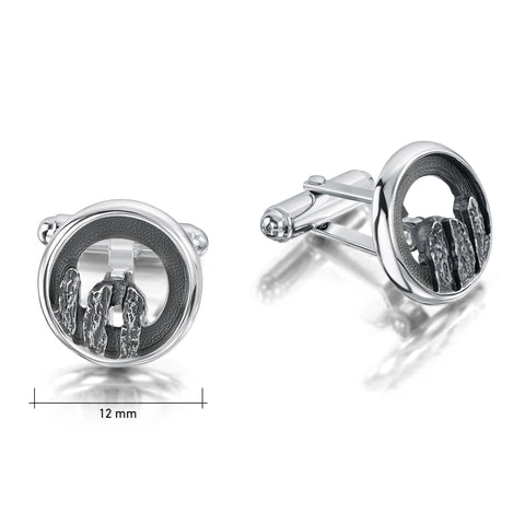 Orkney Spirit Cufflinks in Oxidised Sterling Silver by Sheila Fleet Jewellery