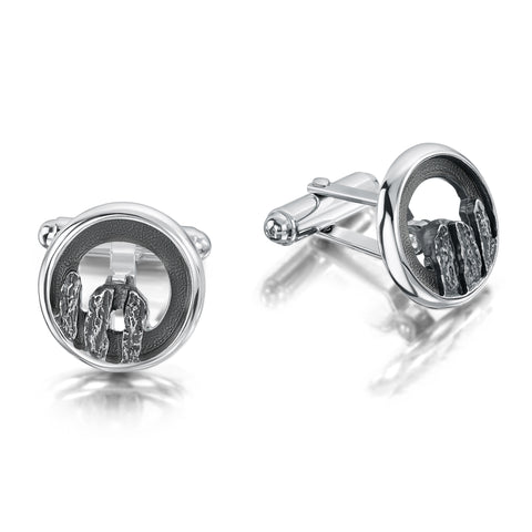 Orkney Spirit Cufflinks in Oxidised Sterling Silver by Sheila Fleet Jewellery