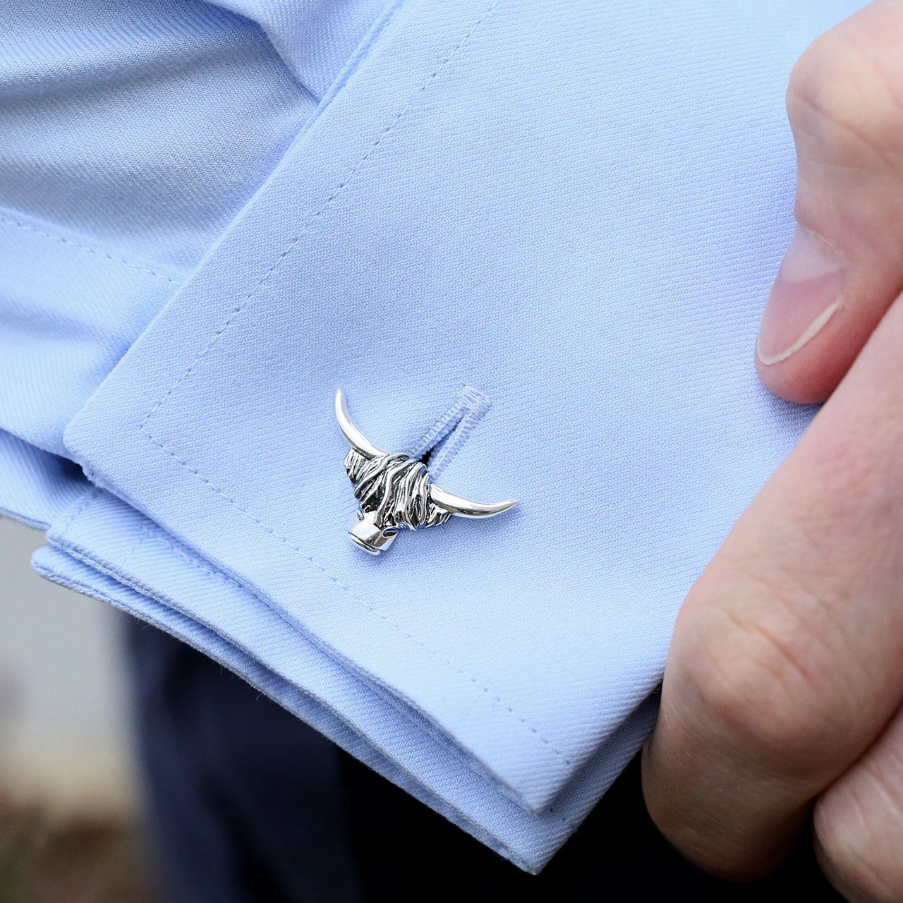 Highland Cow Cufflinks in Sterling Silver – Sheila Fleet Jewellery