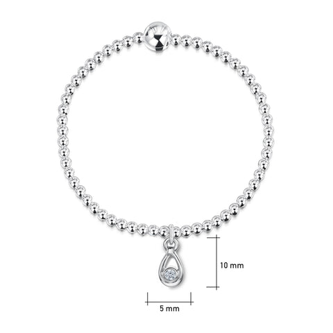 Arctic Stream Droplet Stretch Bracelet in Sterling Silver by Sheila Fleet