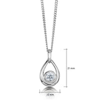 Arctic Stream Cubic Zirconia Droplet Pendant by Sheila Fleet Jewellery