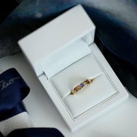 Celtic Knotwork Sapphire Solitaire Ring in 18ct Yellow Gold by Sheila Fleet Jewellery