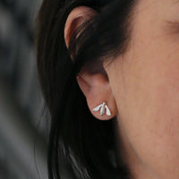 Honeybee Petite Stud Earrings in Sterling Silver by Sheila Fleet Jewellery