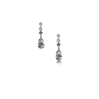 Petite Fiddle Drop Earrings in Sterling Silver by Sheila Fleet Jewellery