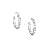 Celtic Twist Hoop Earrings in Sterling Silver by Sheila Fleet Jewellery