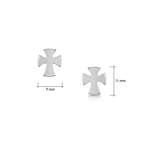 Cross of the Kirk Sterling Silver Stud Earrings by Sheila Fleet Jewellery