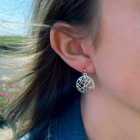 Creel Drop Earrings in Sterling Silver