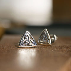 Book of Kells Trinity Knot Stud Earrings by Sheila Fleet Jewellery