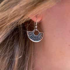 Runic 'Orkney Isles' Drop Earrings in Sterling Silver by Sheila Fleet Jewellery