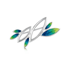 Seasons Sterling Silver Brooch in Spring Enamel by Sheila Fleet Jewellery