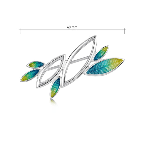 Seasons Sterling Silver Brooch in Summer Enamel by Sheila Fleet Jewellery