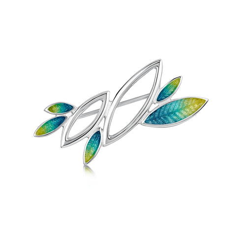 Seasons Sterling Silver Brooch in Summer Enamel by Sheila Fleet Jewellery