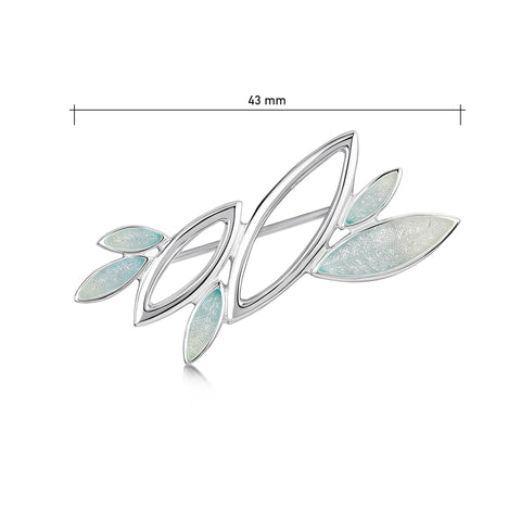 Seasons Sterling Silver Brooch in Winter Enamel by Sheila Fleet Jewellery