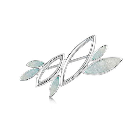 Seasons Sterling Silver Brooch in Winter Enamel by Sheila Fleet Jewellery