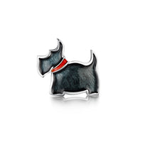 Scottie Dog Brooch in Reekie Black Enamel by Sheila Fleet Jewellery