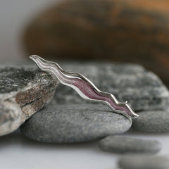 River Ripples Brooch in Champagne Enamel by Sheila Fleet Jewellery