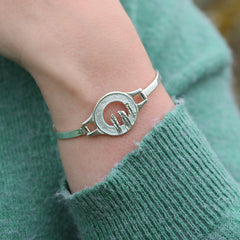 Orkney Spirit Bangle in Dew Enamel by Sheila Fleet Jewellery