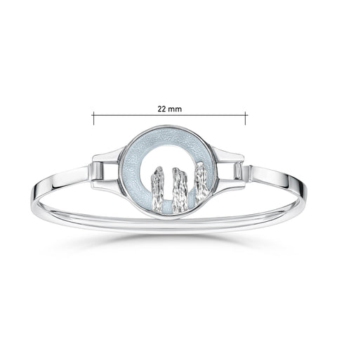 Orkney Spirit Bangle in Dew Enamel by Sheila Fleet Jewellery
