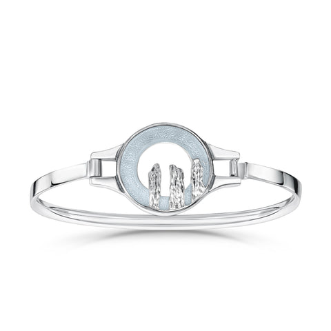Orkney Spirit Bangle in Dew Enamel by Sheila Fleet Jewellery