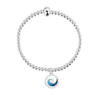 Pentland Enamel Stretch Bracelet in Sterling Silver by Sheila Fleet Jewellery