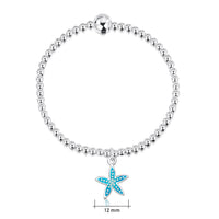 Starfish Stretch Bracelet in Shallows Enamel by Sheila Fleet Jewellery