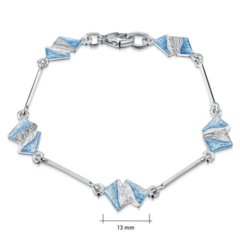 Flagstone Small Bracelet in Slate Enamel by Sheila Fleet Jewellery