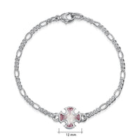 Sinclair Cross Silver Bracelet in Champagne Enamel by Sheila Fleet Jewellery