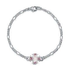 Sinclair Cross Silver Bracelet in Champagne Enamel by Sheila Fleet Jewellery