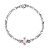 Sinclair Cross Silver Bracelet in Champagne Enamel by Sheila Fleet Jewellery