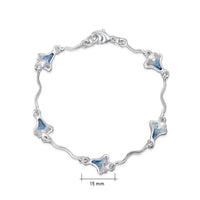 Sea Moss Bracelet in Sea Blue Enamel by Sheila Fleet Jewellery