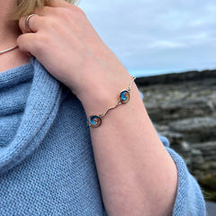 Pentland Enamel Bracelet in Sterling Silver by Sheila Fleet Jewellery