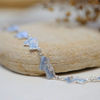 Flagstone Silver Bracelet in Slate Enamel by Sheila Fleet Jewellery