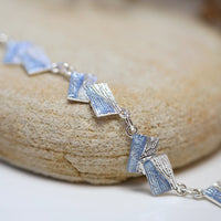 Flagstone Silver Bracelet in Slate Enamel by Sheila Fleet Jewellery