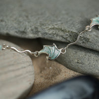 Dragon Wave 4-link Bracelet in Surf Enamel by Sheila Fleet Jewellery