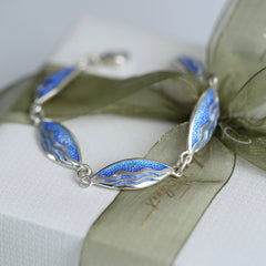 Sands of Time 5-link Bracelet in Glacier Enamel by Sheila Fleet Jewellery