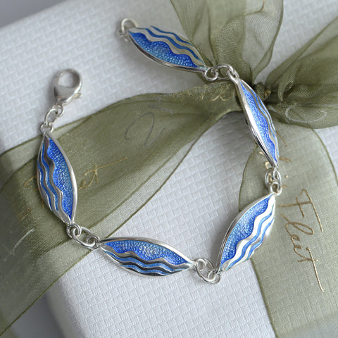 Sands of Time 5-link Bracelet in Glacier Enamel by Sheila Fleet Jewellery