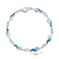 River Ripples Enamel 7-link Bracelet in Tropical Enamel by Sheila Fleet Jewellery
