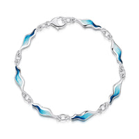 River Ripples Enamel 7-link Bracelet in Tropical Enamel by Sheila Fleet Jewellery