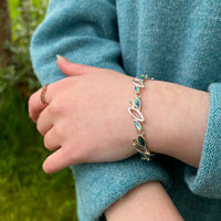 Seasons Sterling Silver Bracelet in Summer Enamel by Sheila Fleet Jewellery