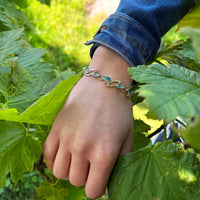 Seasons Sterling Silver Bracelet in Summer Enamel by Sheila Fleet Jewellery
