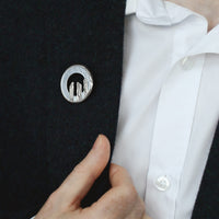 Orkney Spirit Brooch in Dew Enamel by Sheila Fleet Jewellery