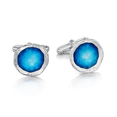 Lunar Enamel Cufflinks in Tropical Enamel by Sheila Fleet Jewellery