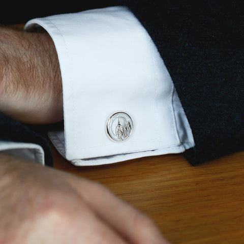 Orkney Spirit Cufflinks in Dew Enamel by Sheila Fleet Jewellery