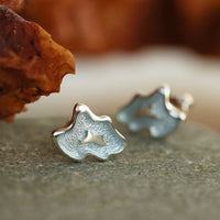 Rock Pool Petite Sterling Silver Stud Earrings in Ice Enamel by Sheila Fleet Jewellery