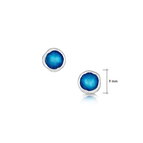 Lunar Bright Petite Stud Earrings in Tropical Enamel by Sheila Fleet Jewellery