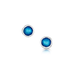 Lunar Bright Petite Stud Earrings in Tropical Enamel by Sheila Fleet Jewellery