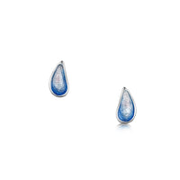 Mussel Stud Earrings in Mussel Blue Enamel by Sheila Fleet Jewellery