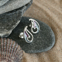Mill Sands Enamel Petite Stud Earrings in Sterling Silver by Sheila Fleet Jewellery