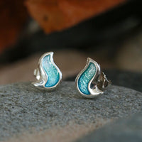 River Ripples Petite Stud Earrings in Shallows Enamel by Sheila Fleet Jewellery